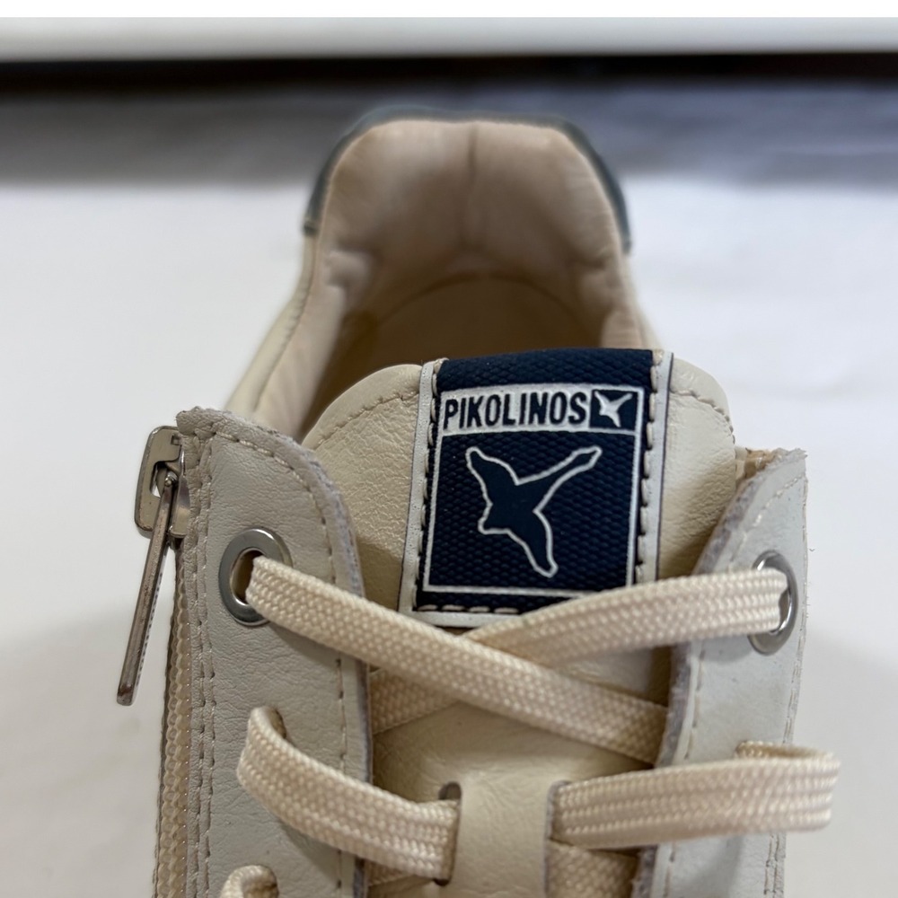 Pikolinos Cantabria Never Worn Cream Grey Leather Perforated Zip Sneakers 38 - Picture 12 of 16